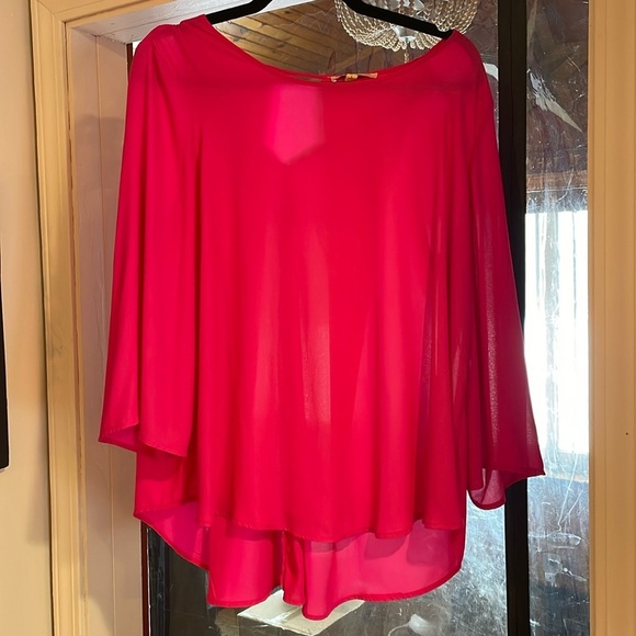 Gibson Latimer, Woman’s Blouse Sz Large, dark Pink - Picture 1 of 5